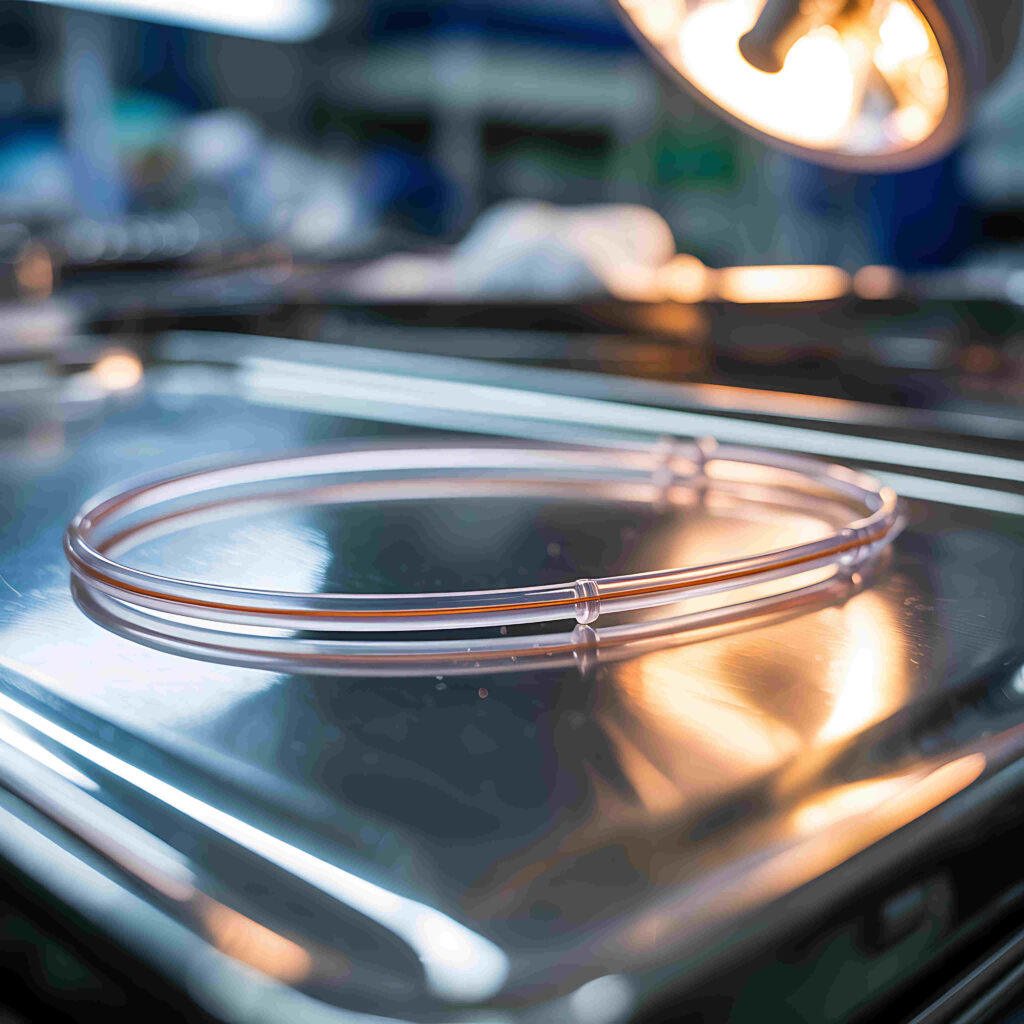 Ein Herzkatheter liegt auf einem Operationstisch